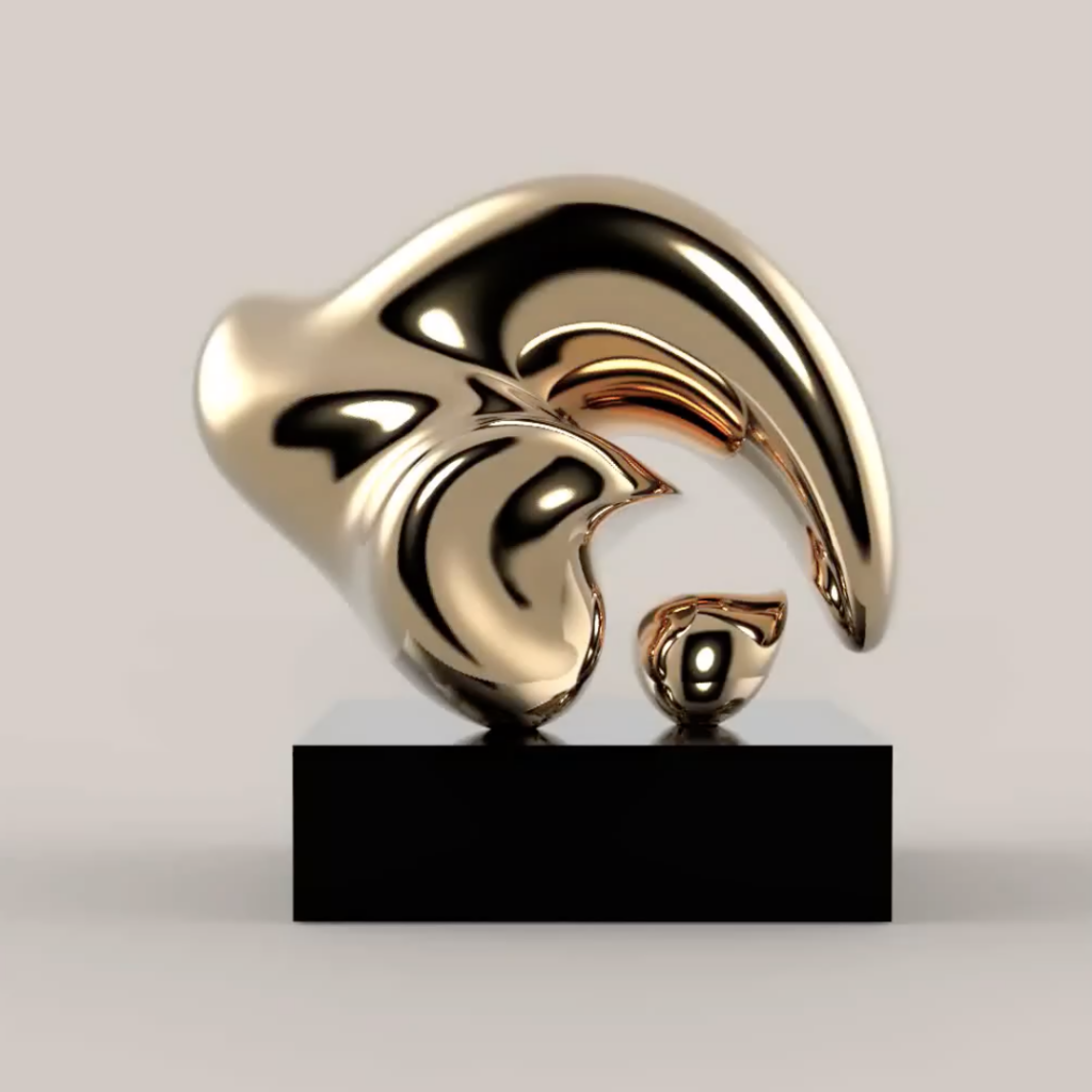 Santiago Lozano, "Paternalr," bronze, steel or fiberglass