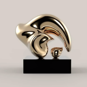 Santiago Lozano, "Paternal," bronze, steel or fiberglass