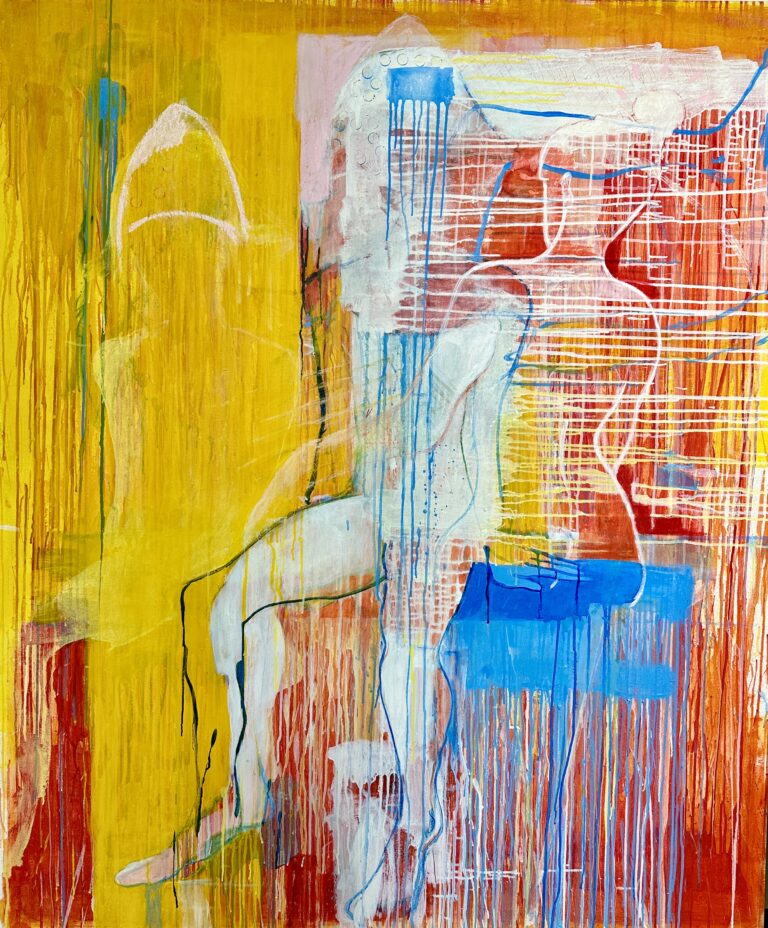 Michael Manning, "Calypso on Ogygia," acrylic, oil stick on canvas
