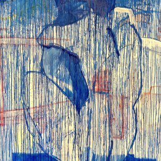 Michael Manning, "Penelope in Blue," acrylic, oil stick on canvas