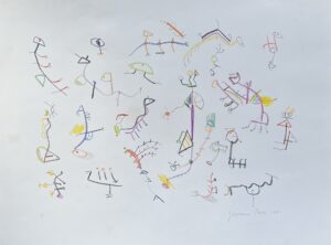 Gunnar Theel, "D102," mixed media on paper