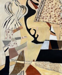 Mary Manning, "Girl from Ipanema," mixed media on paper