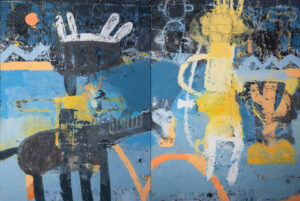 Paul Balmer, "Riding High," mixed media