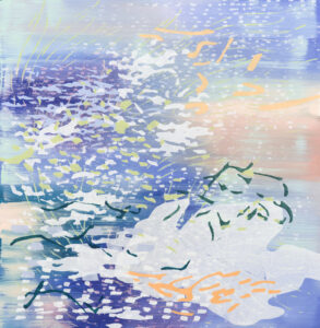 Laura Fayer, "Jewel Bay 102," acrylic, japanese paper on paper