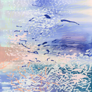 Laura Fayer, "Jewel Bay 103," acrylic, japanese paper on paper