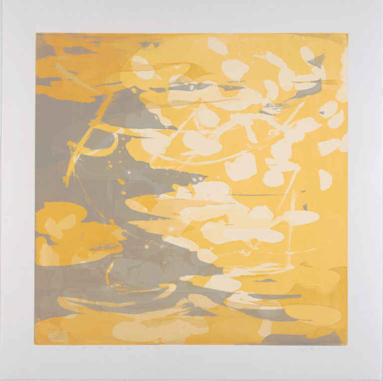 Liz Dexheimer, "What Lies Beneath Ochre Sunlight II," monotype