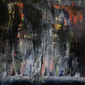 Ira Barkoff, "Fire Works," oil on linen