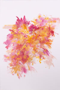 Liz Dexheimer, "Dahlia Flow III," acrylic and graphite on paper