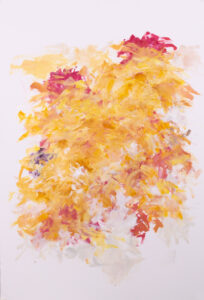 Liz Dexheimer, "Dahlia Flow VII," acrylic and graphite on paper