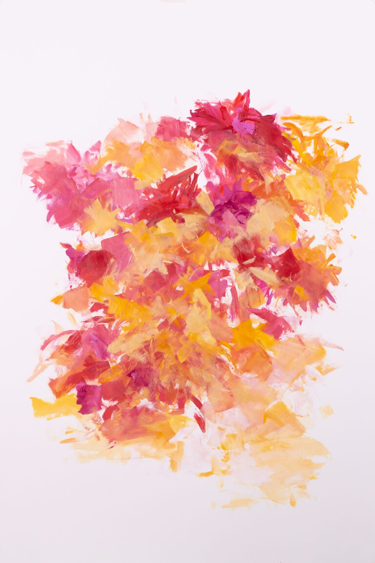 Liz Dexheimer, "Dahlia Flow X," acrylic and graphite on paper