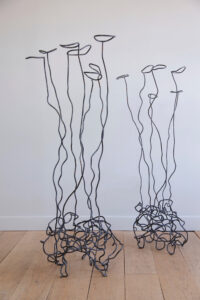 Rebecca Welz, "Sunstalks Large and Small," welded steel