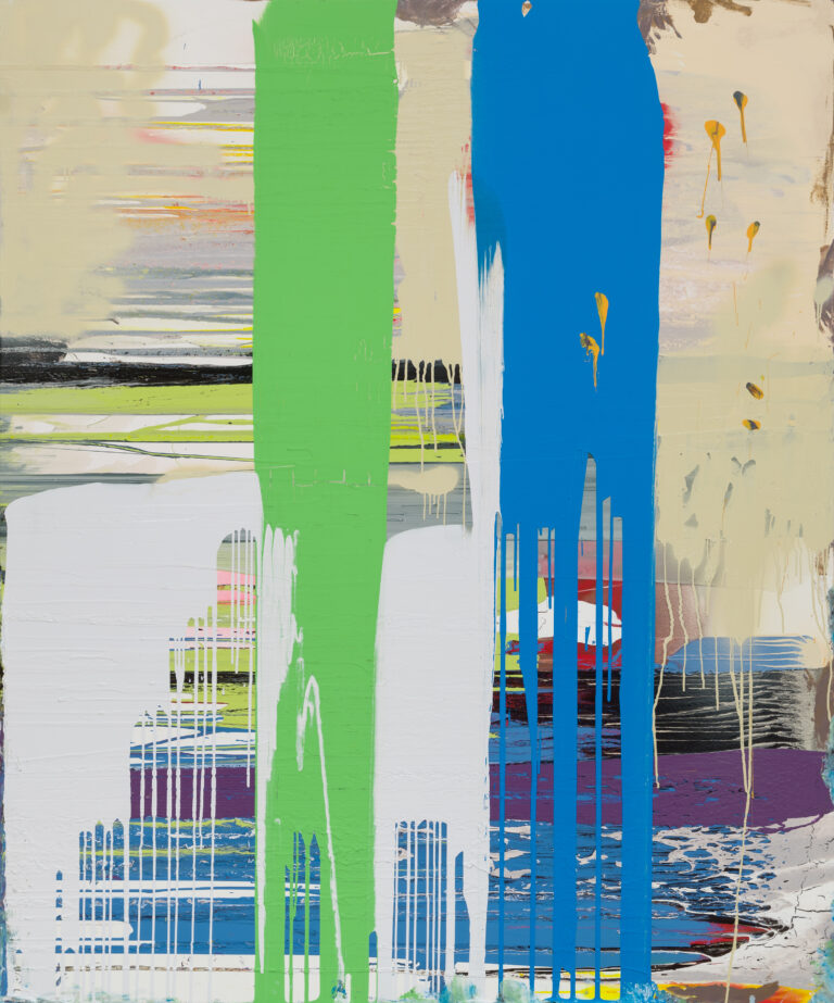 Michael Filan, "Grid," enamel on canvas