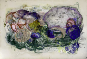Catherine Chesters, "Echoes of the Burg," acrylic, soft pastel on Duralar
