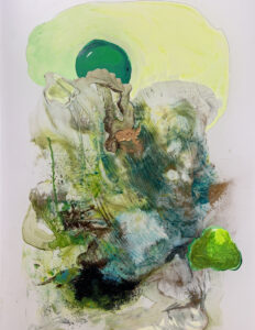 Catherine Chesters, "Magic Land," acrylic, metallic acrylic, glitter, pencil, guache, soft pastel on duralar
