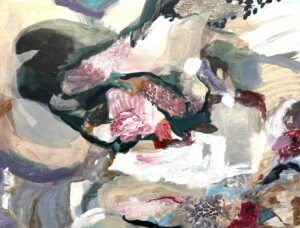 Claudia Mengel, "Breaking Open 3," multimedia on canvas