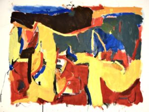 Gunnar Theel, "P133A," oil on unstretched canvas