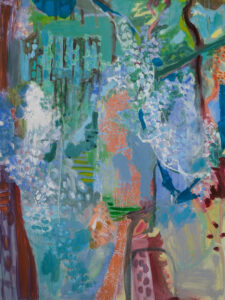 Claudia Mengel, "Spring Rain," multi media on canvas