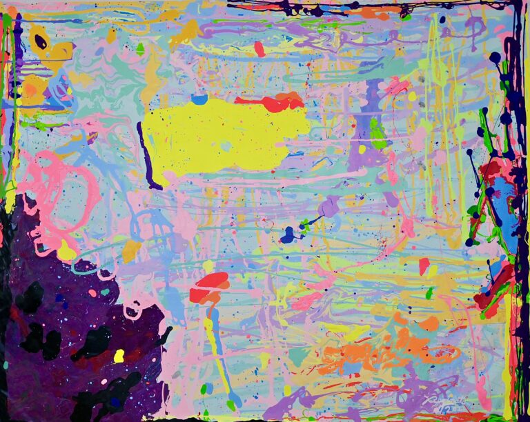 Peter Reginato, "YWHY," enamel on canvas