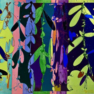 Peter Reginato, "Rubber Tree Green," enamel on canvas