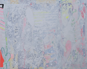 Peter Reginato, "Snow Day," enamel on canvas