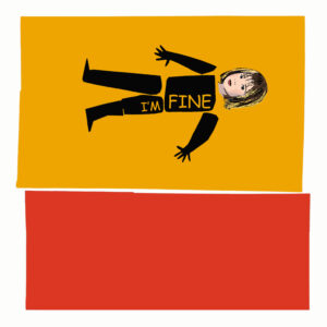 Julie Headland, "I'm Fine 58," acrylic on canvas
