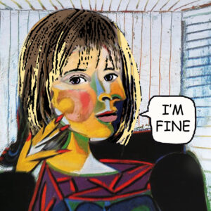Julie Headland, "I'm Fine 96," acrylic on canvas
