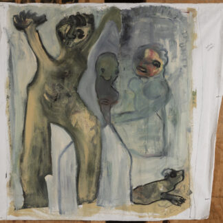 Claude Lawrence, "Mother Nature," acrylic on canvas, unstretched