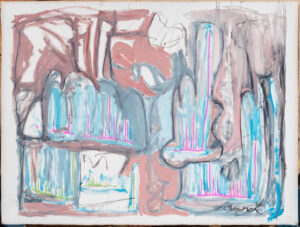 Claude Lawrence, "Untitled CL0789," acrylic on canvas, unstretched