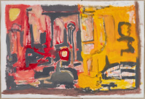 Claude Lawrence, "The Big Top," acrylic on canvas, unstretched