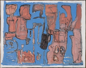 Claude Lawrence, "Source Extraction," acrylic on canvas, unstretched