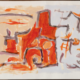 Claude Lawrence, "Station Verso," acrylic on canvas, unstretched