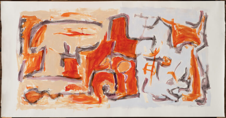Claude Lawrence, "Station Verso," acrylic on canvas, unstretched