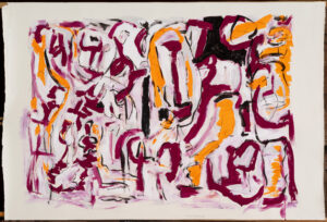 Claude Lawrence, "Riff Tapestry," acrylic on canvas, unstretched