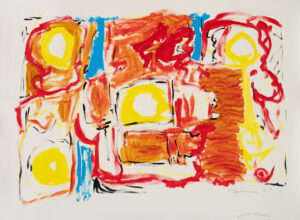 Claude Lawrence, "Novel Status," acrylic on paper