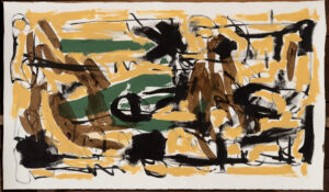 Claude Lawrence, "Location?," acrylic on paper