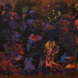 Peter Reginato, "Three Musicians-Miles, Coltrane, Ornette," enamel on canvas