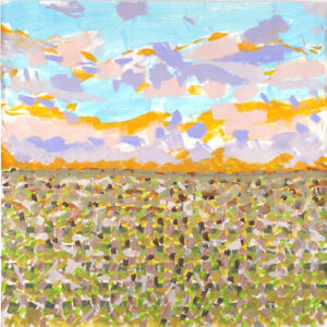 Zemma Mastin White, "Sunset," flashe paint on paper