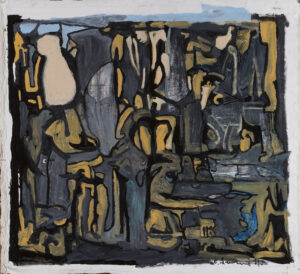 Claude Lawrence, "The Prize 2018," acrylic on canvas, unstretched