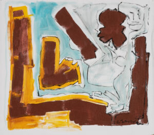 Claude Lawrence, "Untitled CL1015," acrylic on canvas, unstretched