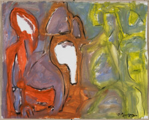 Claude Lawrence, "Untitled CL1017," acrylic on canvas, unstretched