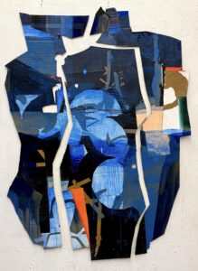 Galen Cheney, "Missing Person," acrylic on joined cardboard