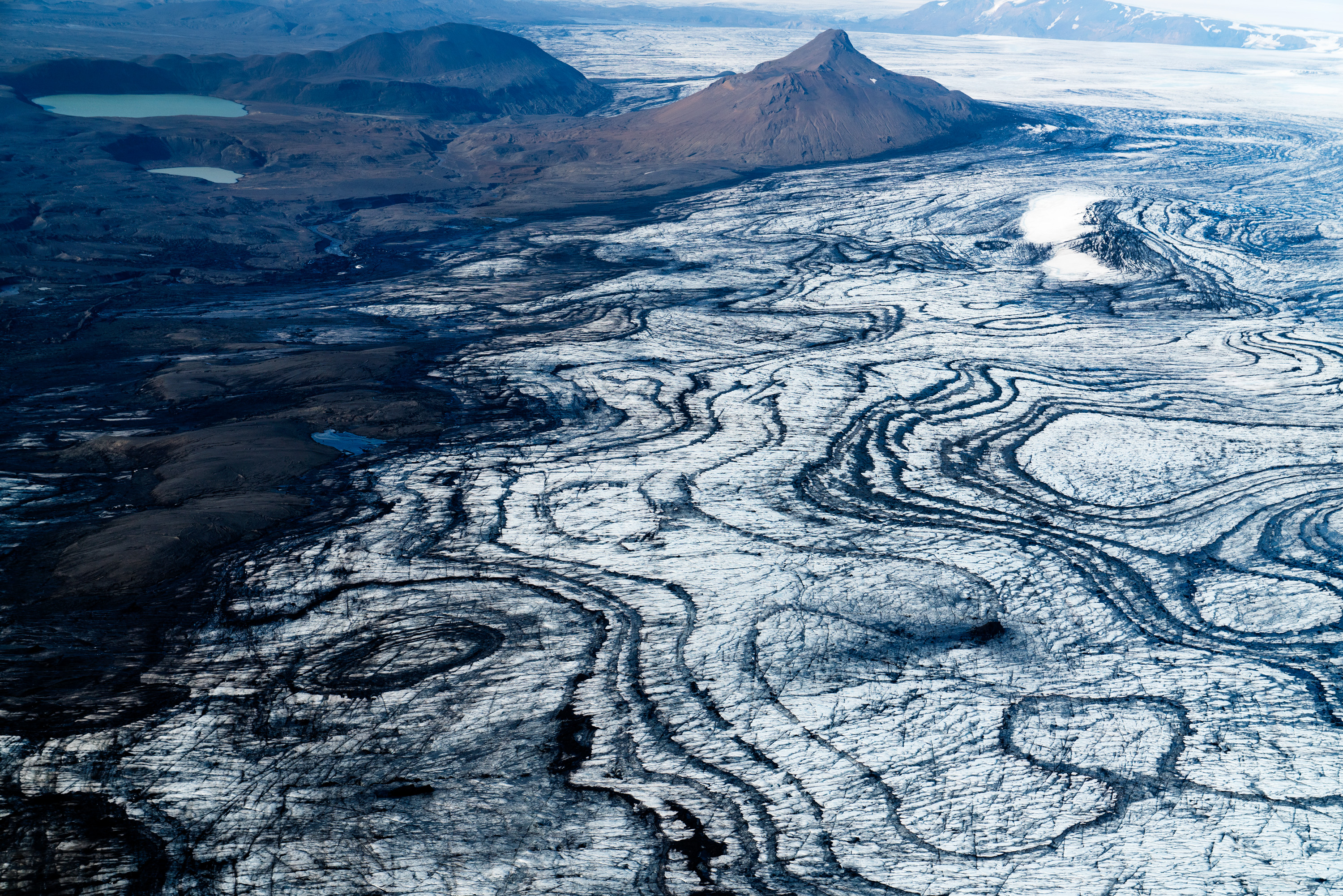 Vatnajökull Glacier J Henry Fair, "A Blanket of Ice and Ash," chromogenic print