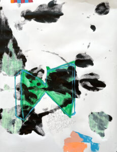 Galen Cheney, "Butterfly Box," acrylic and graphite on paper