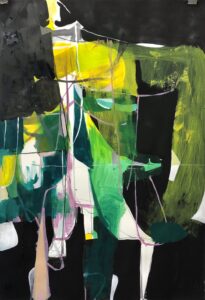 Galen Cheney, "Nightwalker," flashe on paper