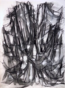 Galen Cheney, "Spirit Drawing 10," charcoal and pastel on stonehenge paper