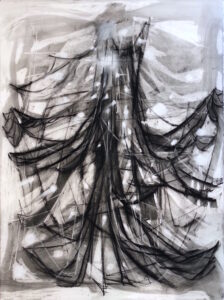 Galen Cheney, "Spirit Drawing 9," charcoal and pastel on stonehenge paper