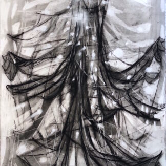 Galen Cheney, "Spirit Drawing 9," charcoal and pastel on stonehenge paper