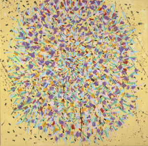 Zemma Mastin White, "Burst," flashe paint on paper