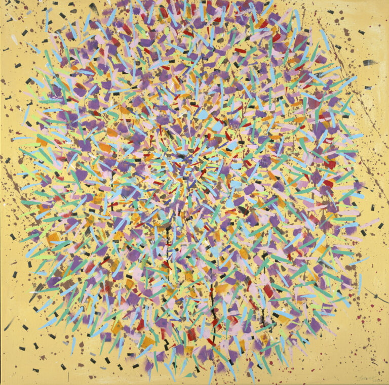 Zemma Mastin White, "Burst," flashe paint on paper
