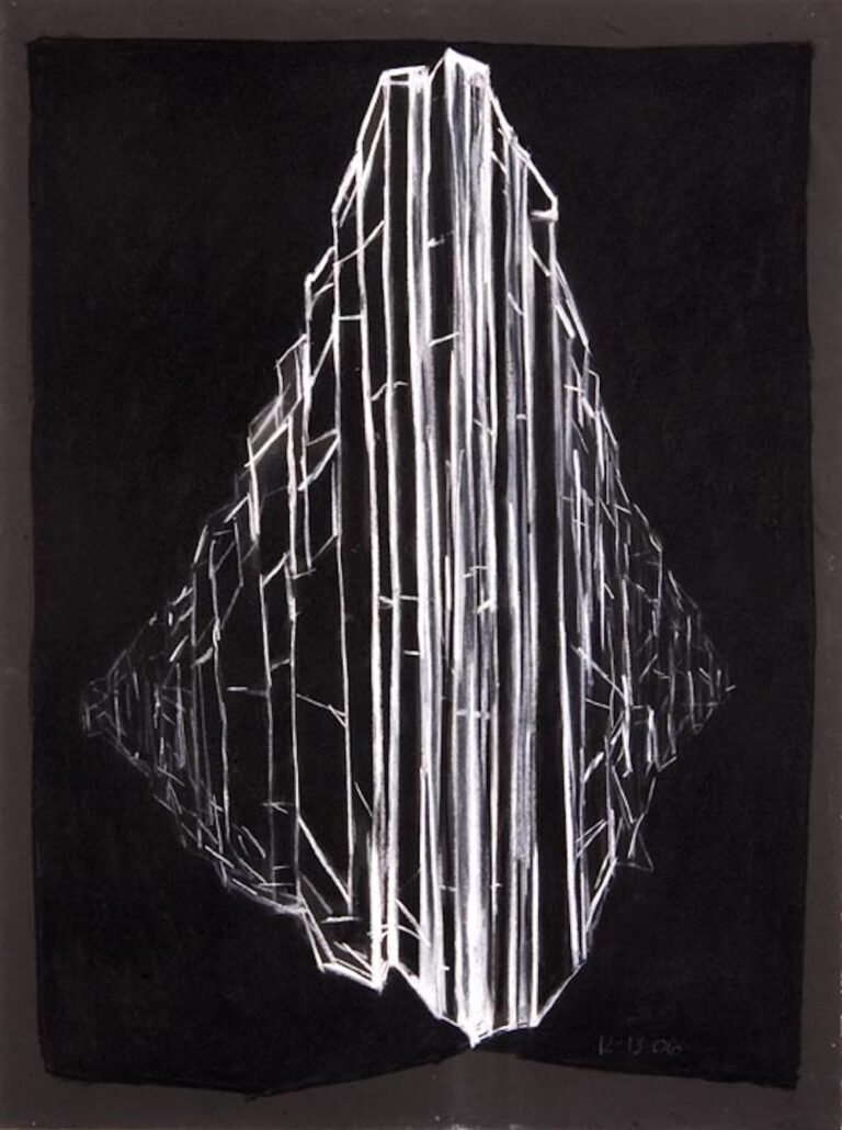 Galen Cheney, "Broken City Series 3," pastel on stonehenge paper